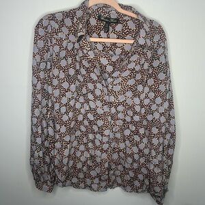 WINTER KATE Silk Blouse Dolman Long Sleeve M